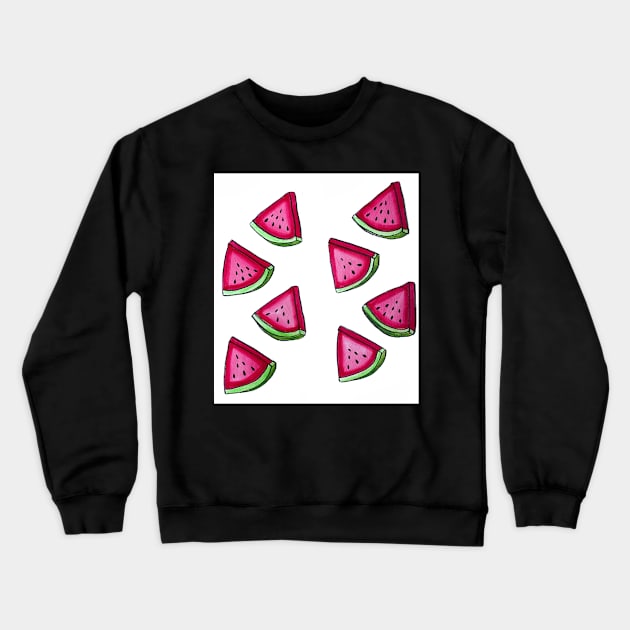 Watermelon Crewneck Sweatshirt by Viviredsonja